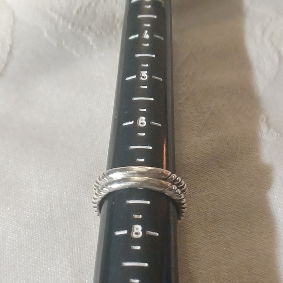 David Yurman Albion Ring with Onyx and Diamonds, SS, Size 7 - Picture 11 of 12